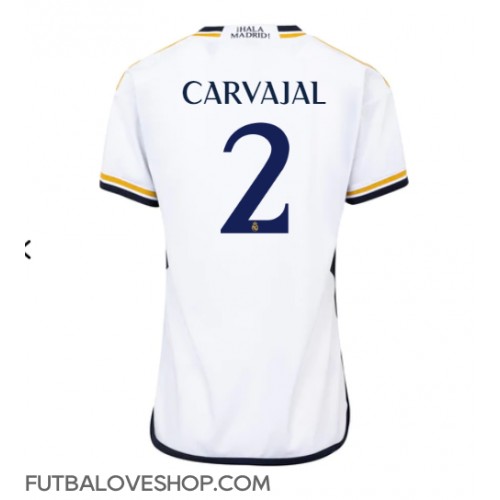 Dres Real Madrid Daniel Carvajal #2 Domáci pre Ženy 2023-24 Krátky Rukáv
